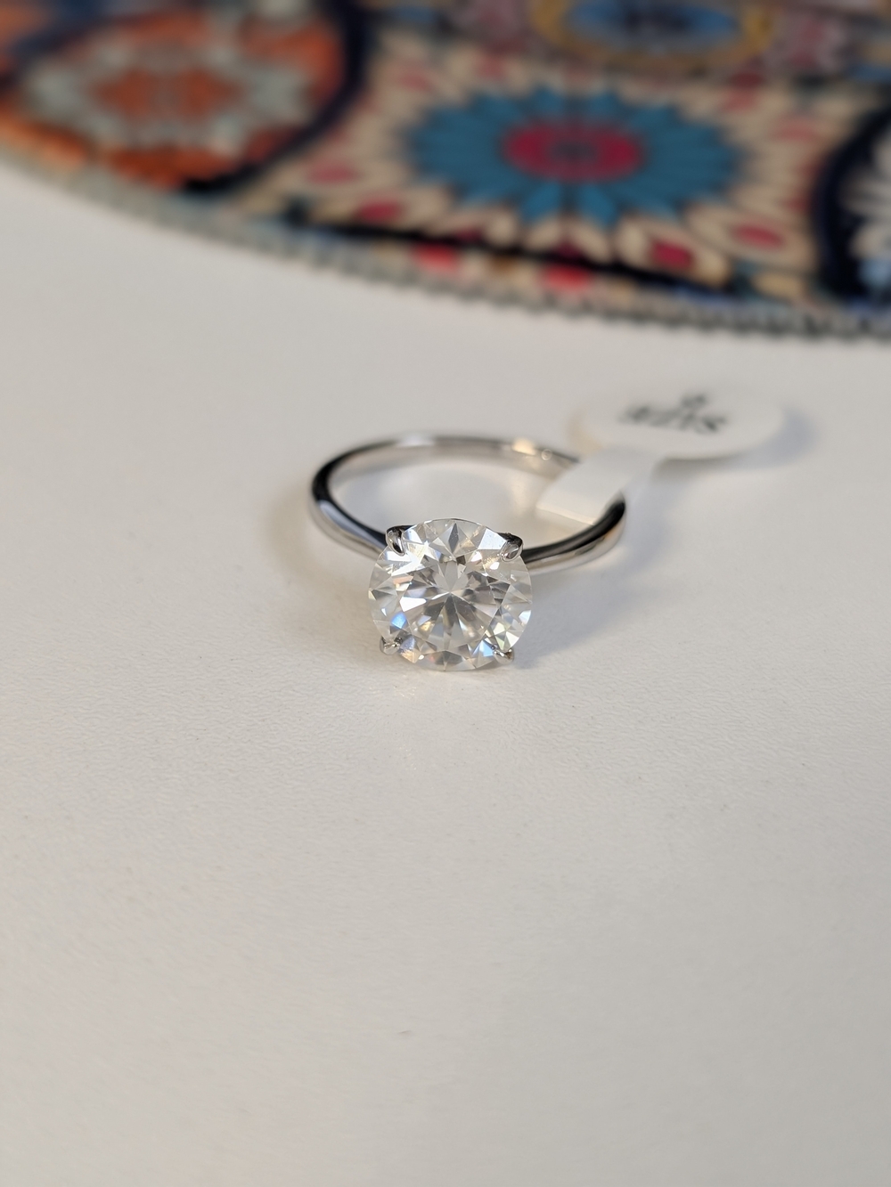 .925 Classic Solitaire Silver Ring with Clear Stone